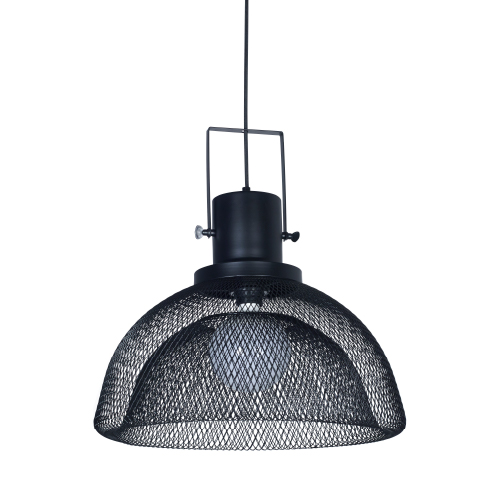 Colgante metal 1 luz E27 34cm negro mate